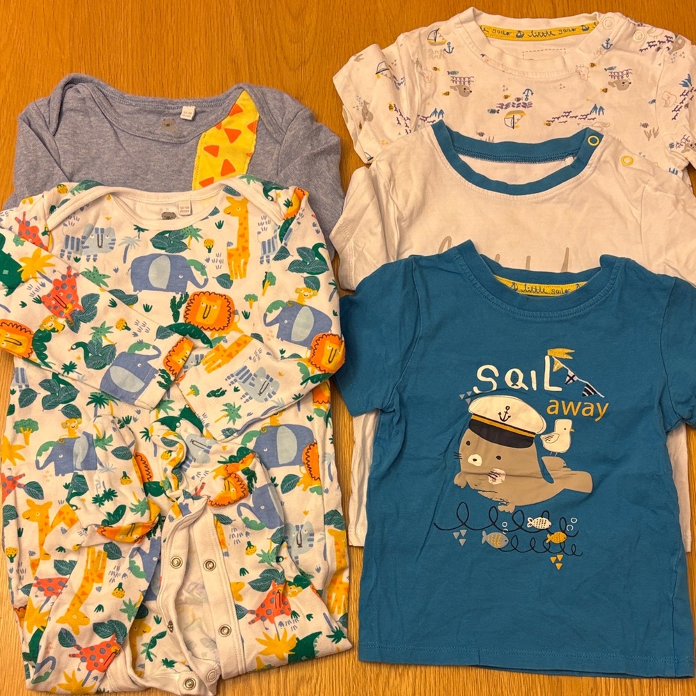 Baby Bundle - 12-18 months T shirts and Onesies - 5 piece Set